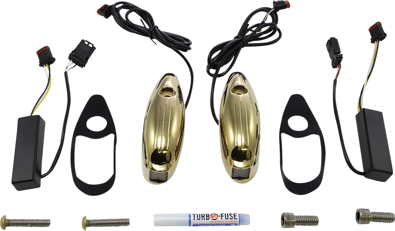 CUSTOM DYNAMICS Turn Signal - FLTR - Gold PB-RG-TS-15-G
