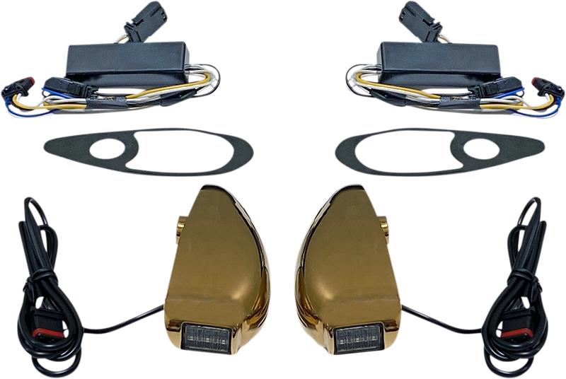 CUSTOM DYNAMICS Turn Signal - FLTR - Gold PB-RG-TS-15-G