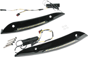 CUSTOM DYNAMICS Windshield Trim - Sequential Turn Signal - Black CD-RG-SWT-AW2-B
