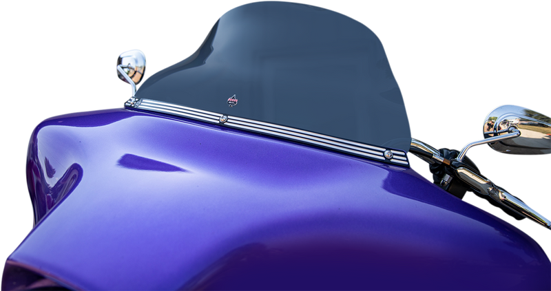 KLOCK WERKS Flare Windshield - 10-1/2" - Dark Smoke - FLH '96-'13 - KWW-01-0619-DS
