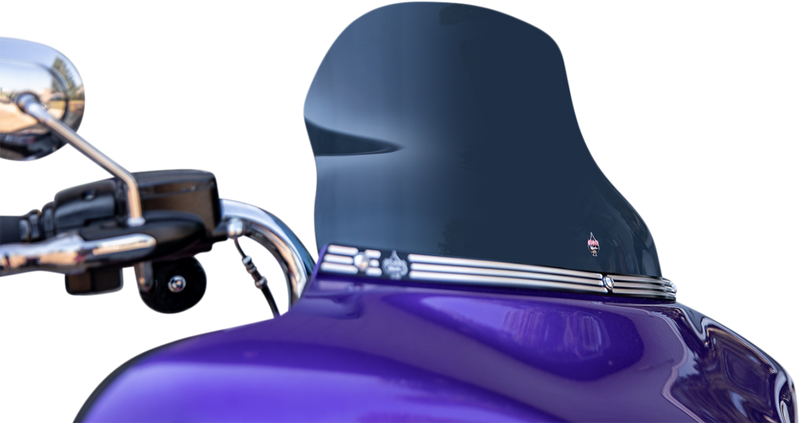 KLOCK WERKS Flare Windshield - 10-1/2" - Dark Smoke - FLH '96-'13 - KWW-01-0619-DS