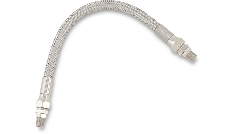 DRAG SPECIALTIES Oil Line with Fittings - Stainless Steel - 10" - 610