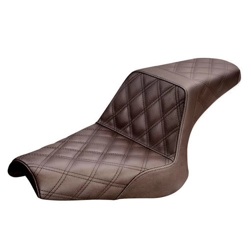 SADDLEMEN Step Up Seat - Lattice Stitched - Yamaha '13-'23 - Brown Y13-16-175BR - PartsOutlet.com.au