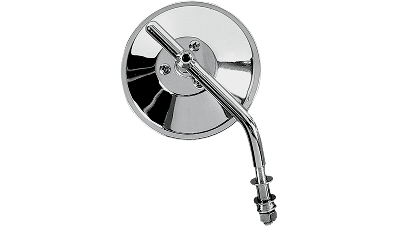 DRAG SPECIALTIES 4" Round Mirror - Adjustable Stem - KA-1-BC4