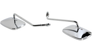 DRAG SPECIALTIES Rectangle Mirrors - Long - Chrome 60-0014/15X - PartsOutlet.com.au