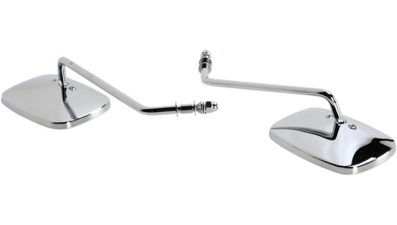 DRAG SPECIALTIES Rectangle Mirrors - Long - Chrome 60-0014/15X - PartsOutlet.com.au