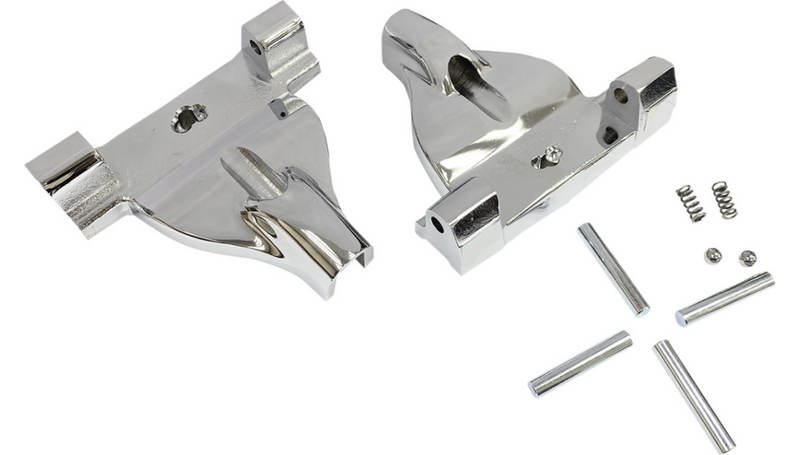 DRAG SPECIALTIES Passenger Floorboard Mount - Harley-Davidson 2018-2023 - Chrome P17-0415C - PartsOutlet.com.au