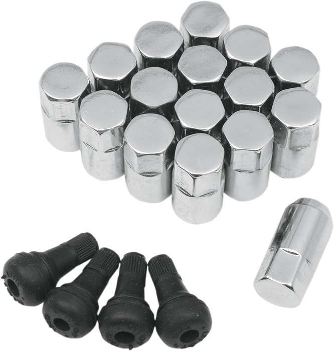 MOOSE UTILITY Lug Nut - 10 mm x 1.25 - Chrome - Tapered - 16 Pack SP300MO208