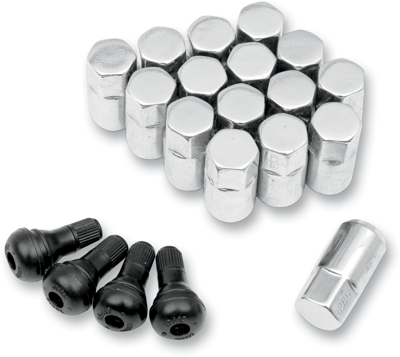 MOOSE UTILITY Lug Nut - 12 mm x 1.25 - Chrome - Flat - 16 Pack - Kawasaki/Yamaha - SP300MO206