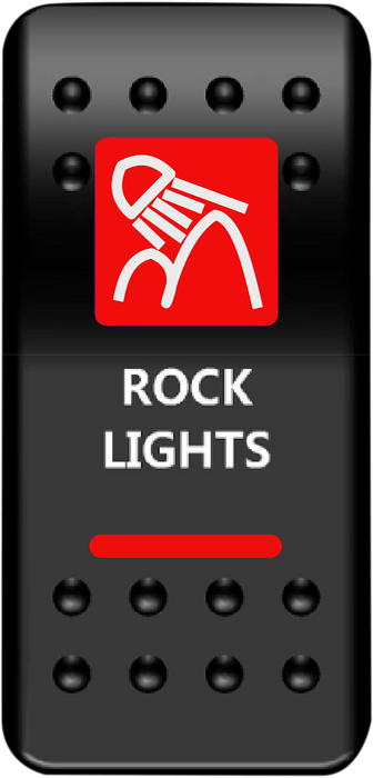 MOOSE UTILITY Rocker Switch - Rock Lights - Red RCK-PWR-R