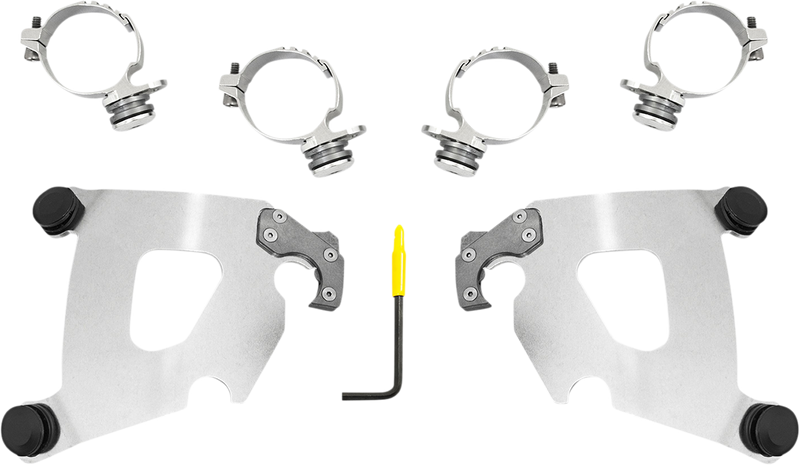 MEMPHIS SHADES Cafe Mounting Kit - Polished - XL 2016-2022 - MEK2058 - PartsOutlet.com.au