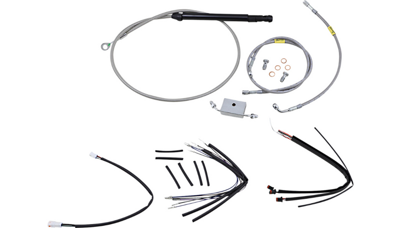 BURLY BRAND Control Kit - 18" Gorilla Handlebars - Stainless - Softail '18-'24 - B30-1245