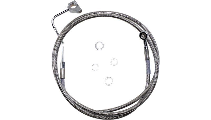 DRAG SPECIALTIES Brake Line - +4" - Stainless Steel - ABS - FL '14-'22 - 614220-4