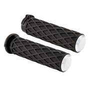ARLEN NESS DIAMOND GRIPS, CHROME - FLY-BY-WIRE (FBW) - 500-008 - PartsOutlet.com.au