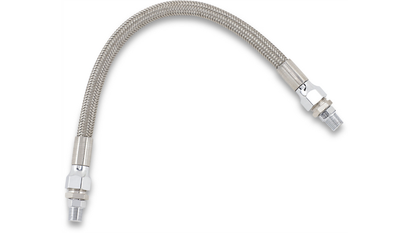 DRAG SPECIALTIES Oil Line with Fittings - Stainless Steel - 11" - 611