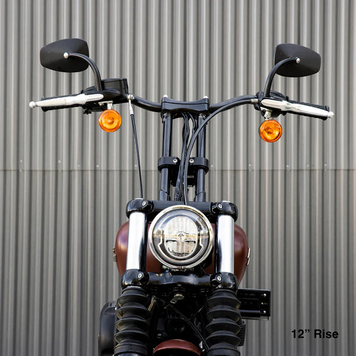 BILTWELL Risers - Murdock - 12" - Black 6403-201-12