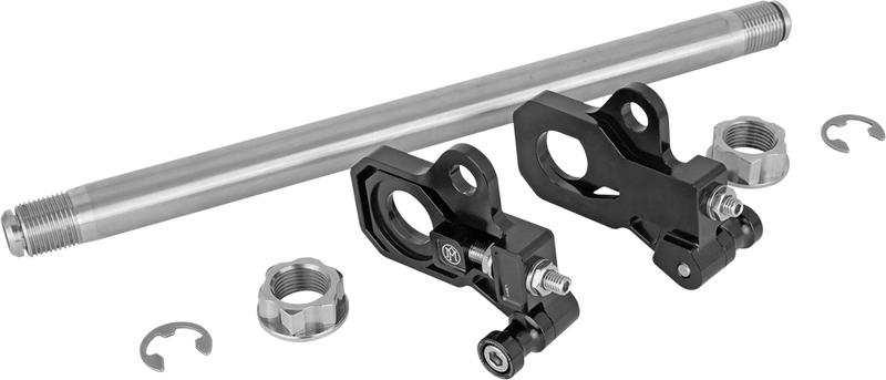 PERFORMANCE MACHINE (PM) Axle Adjuster Kit - Rear - Black 0117-0028M-B