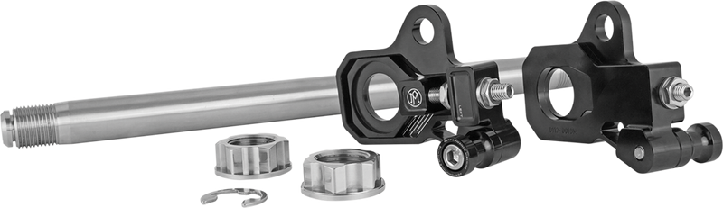 PERFORMANCE MACHINE (PM) Axle Adjuster Kit - Rear - Black 0117-0028M-B