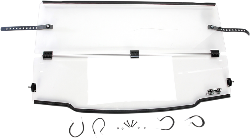 MOOSE UTILITY Full Folding Windshield - Polished - Polaris '15-'19 - LEMA100-0026 - PartsOutlet.com.au