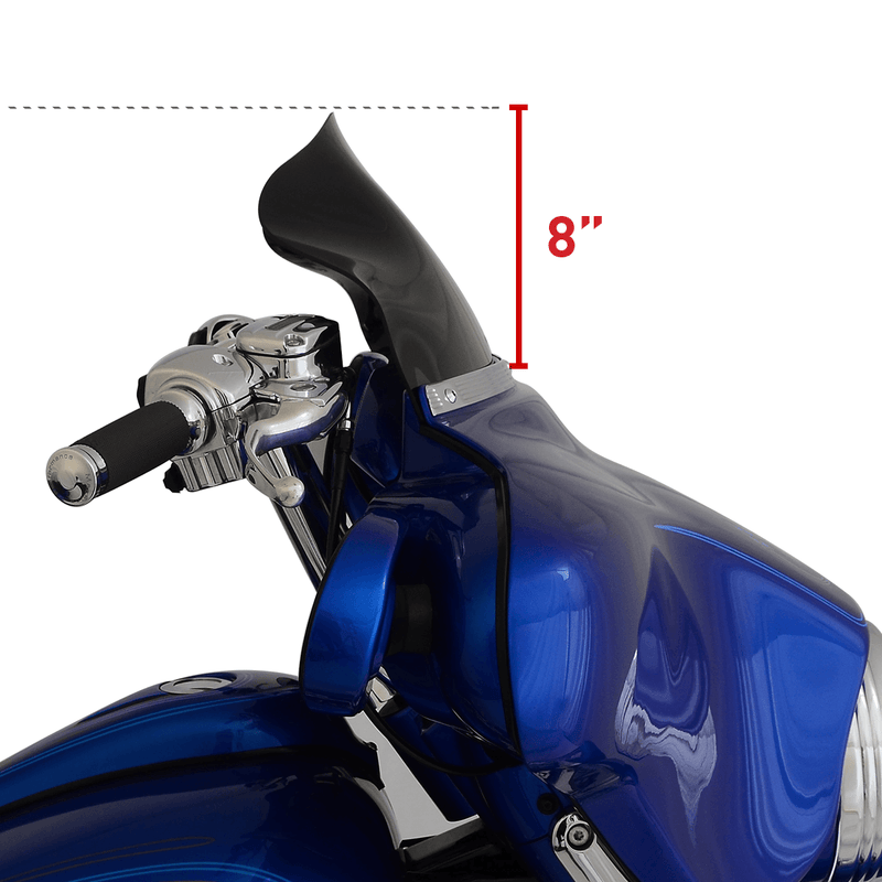 KLOCK WERKS Flare Windshield - 8-1/2" - Black - FLH '96-'13 - KWW-01-0211