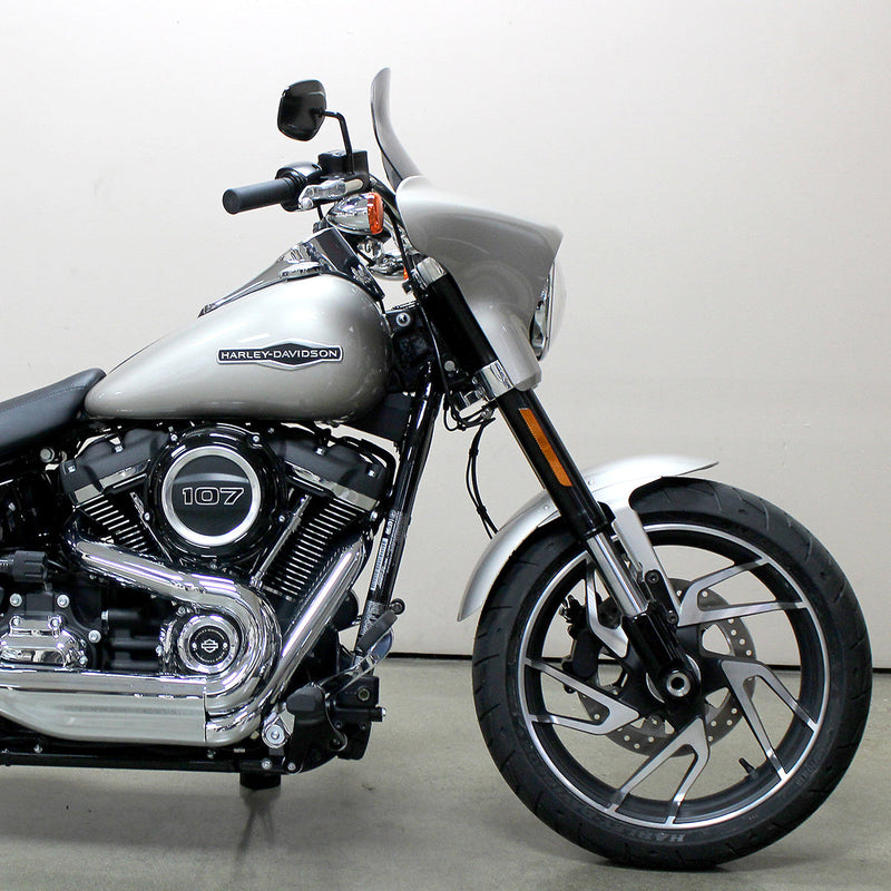 KLOCK WERKS Flare Windshield - 8" - Smoke - '18-'24 Softail Sport Glide - KWW-02-0527