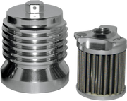 PC RACING Flo® "Spin-on" Oil Filter - Polished Aluminum - Aprilia/BMW/Buell/H-D/Moto Guzzi/Yamaha PCS4C