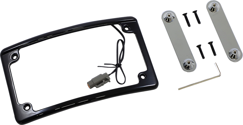 CUSTOM DYNAMICS License Plate Frame - LED - Black LPF-RAD-CVO-B