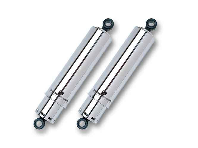 PROGRESSIVE SUSPENSION 412 Series Shock - 12" - Standard - Chrome with Covers - Harley-Davidson Dyna '91-'17 - 412-4042C