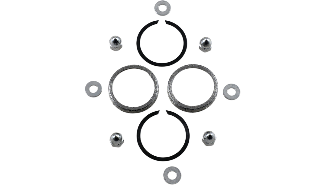 JAMES GASKET Exhaust Port Chrome Gasket Kit - Big Twin/XL '82-'20 - 65324-83-KWG1