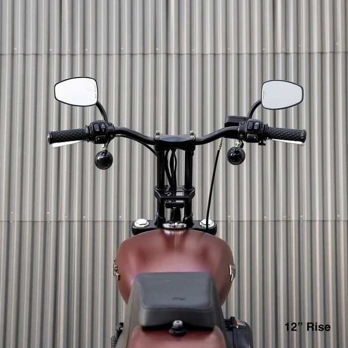 BILTWELL Risers - Murdock - 12" - Black 6403-201-12