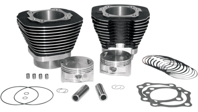 S&S CYCLE 97'' Big Bore Cylinder Kit for 1999-'06 Big Twins - Wrinkle Black Powder Coat Finish 910-0205 - PartsOutlet.com.au