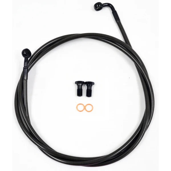 LA CHOPPERS BRAKE LINE MIDNIGHT STAINLESS FOR 12"-14" APE HANGERS - XL '04-'22 - LA-8310B13M