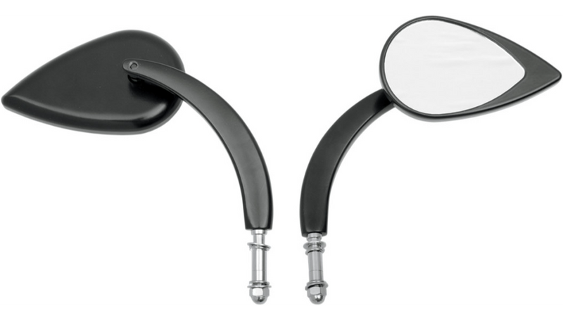 DRAG SPECIALTIES Mirror - Tear Drop - Black - 4-1/2" Long Stem - 0640-0689