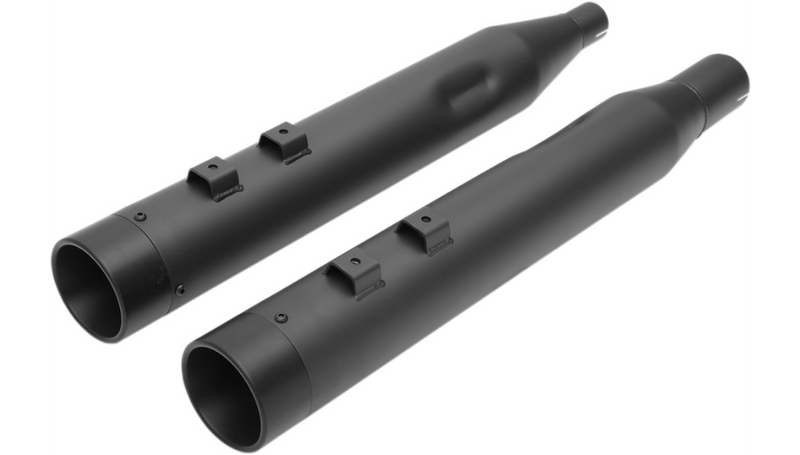 DRAG SPECIALTIES 4" Slip-On Mufflers for FL '17-'22 - Black/Black - H00972