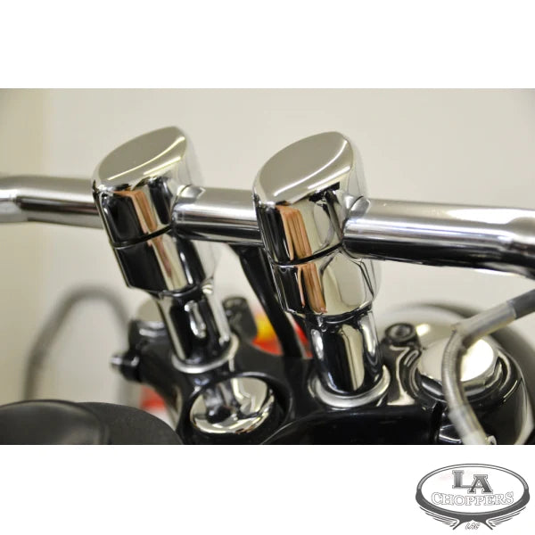 LA CHOPPERS RISERS SMOOTH FOR 1" HANDLEBARS 3" RISE CHROME UNIVERSAL - LA-7402-03