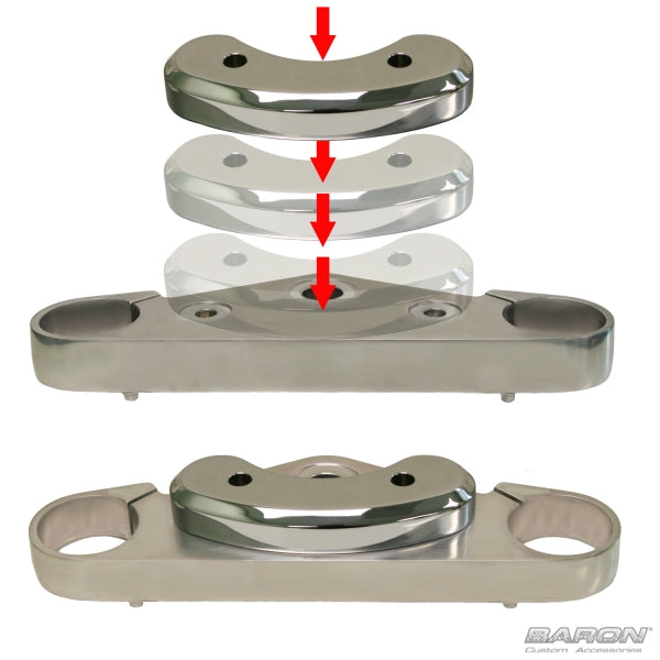 BARON Handlebar Adapter - Honda VTX '04-'09 - Bolt-On BA-7361-00 - PartsOutlet.com.au