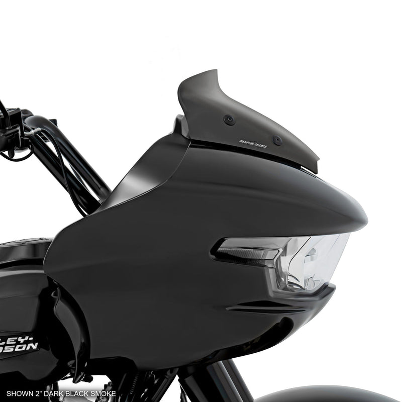 MEMPHIS SHADES Spoiler Windshield - 2" - Dark Black Smoke - FLTR '24-'25 - MEP88010