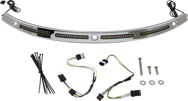 CUSTOM DYNAMICS Windshield Trim - Sequential Turn Signals - Chrome CD-WT2-SEQ-14-C