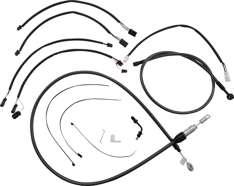 MAGNUM SHIELDING Control Cable Kit 18+ Softail - 12" - 14" Ape Hanger - Black Pearl - Softail '18-'24 - - 4871181