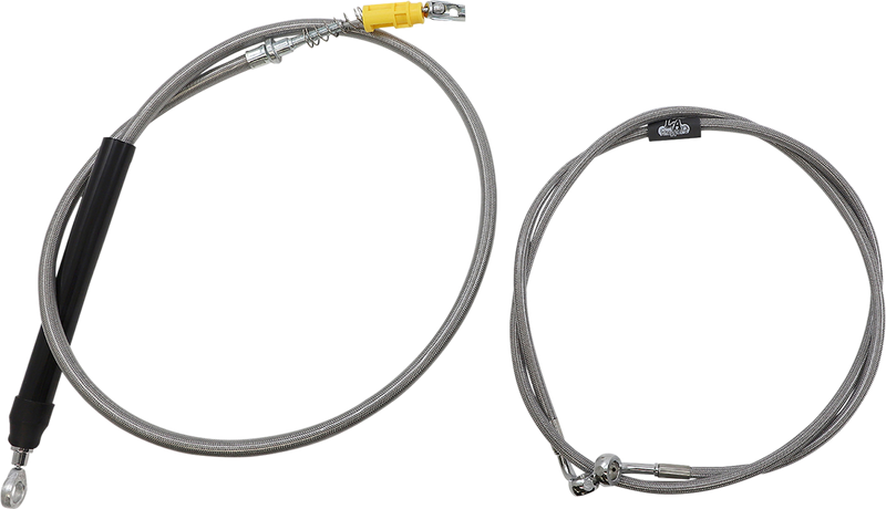 LA CHOPPERS Handlebar Cable/Brake Line Kit - Quick Connect - Complete - 15" - 17" Handlebars - Stainless - Softail '18-'22 - LA-8156KT2-16
