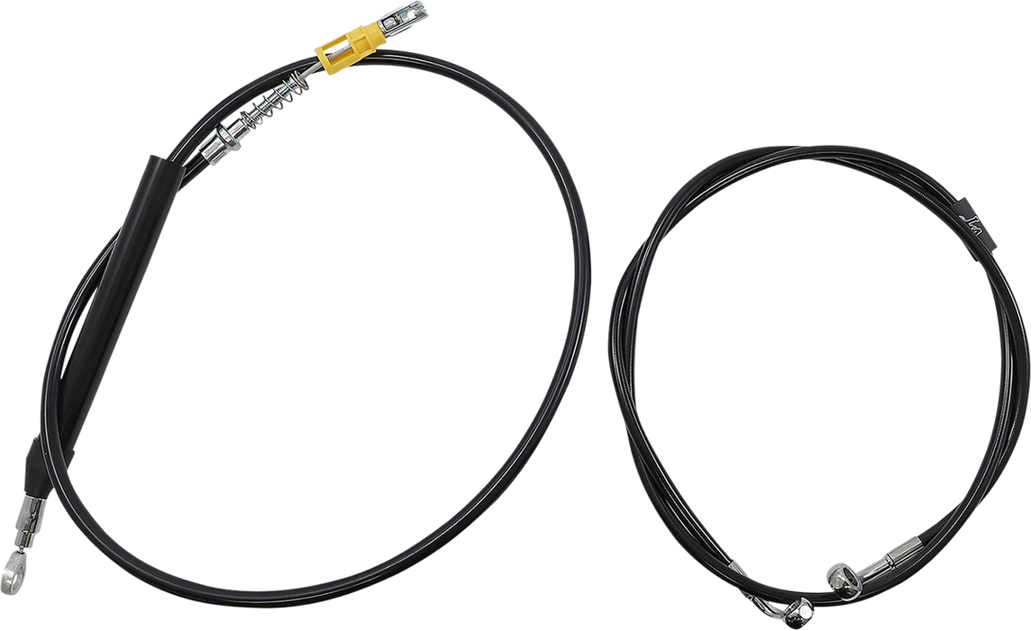 LA CHOPPERS Handlebar Cable/Brake Line Kit - Quick Connect - Complete - 15" - 17" Handlebars - Black - Softail '18-'22 - LA-8156KT2-16B