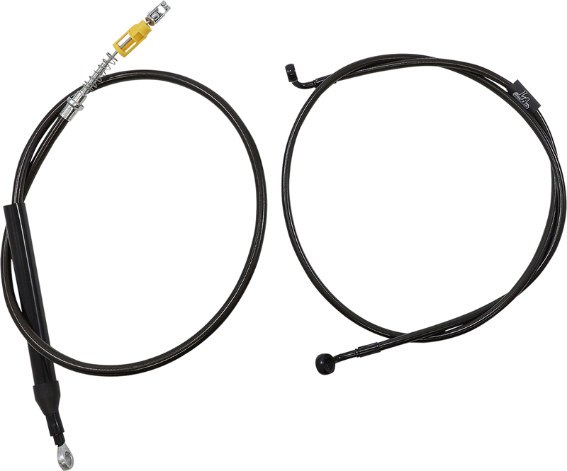 LA CHOPPERS Handlebar Cable/Brake Line Kit - Quick Connect - Complete - 15" - 17" Handlebars - Midnight - Softail '18-'22 - LA-8156KT2-16M