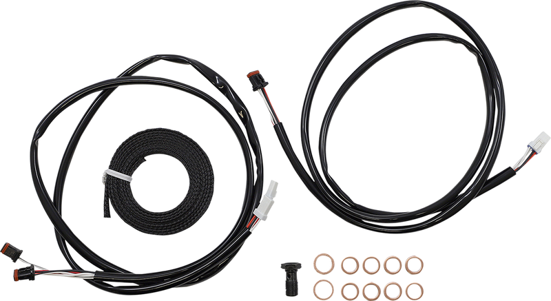 LA CHOPPERS Cable Kit - 18" - 20" Handlebars - ABS - Midnight - FLH '21-'22 - LA-8056KT3-19M