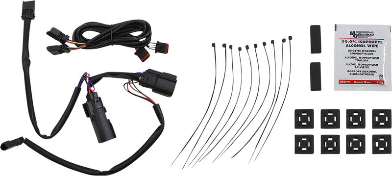 CUSTOM DYNAMICS Latch Light - Saddlebag - Dual Color - Red - Chrome CD-SBL-DC4-RC