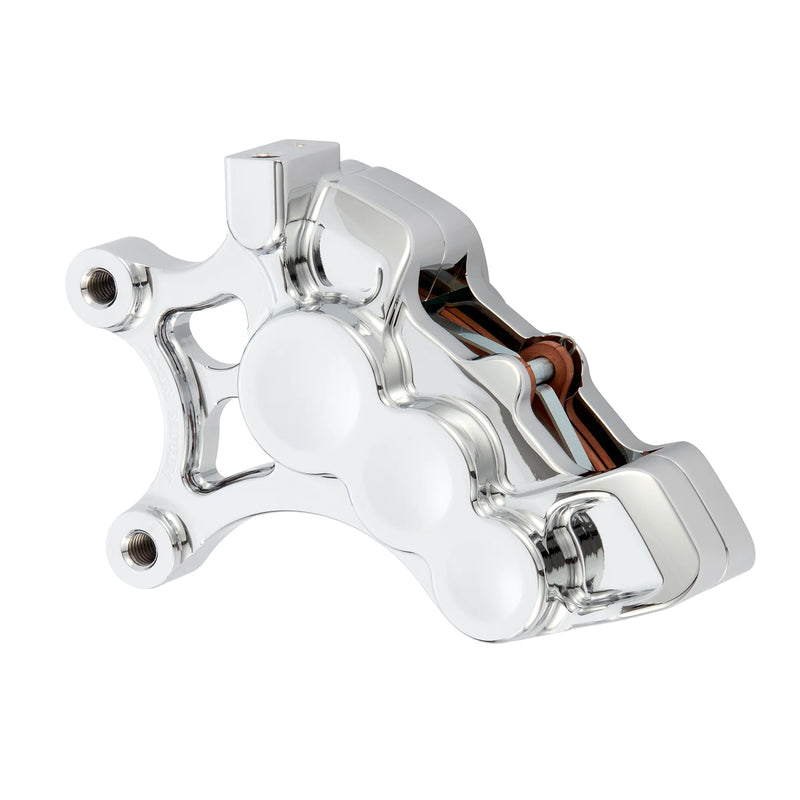 ARLEN NESS 6-PISTON DIFFERENTIAL BORE BRAKE CALIPERS, 14" CHROME - Front Left - Harley-Davidson '06-'22 - 02-210