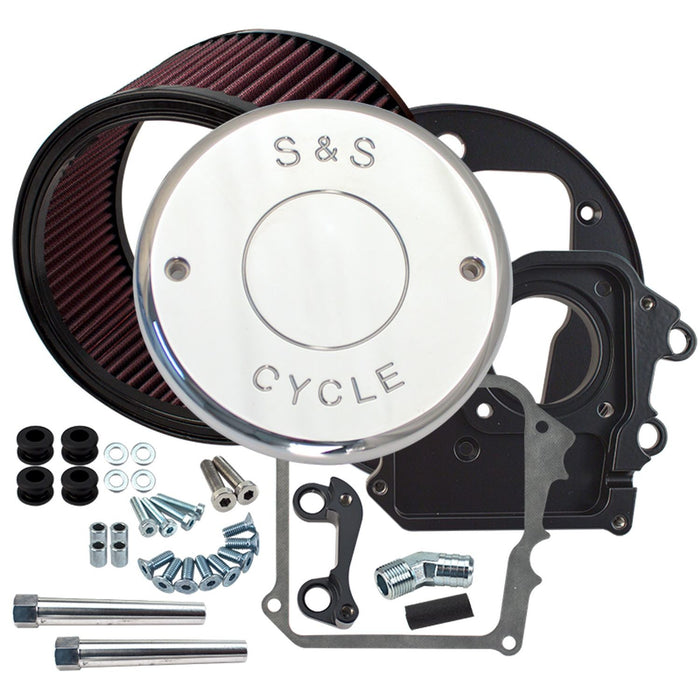 S&S CYCLE Air Cleaner Kit with S&S® Nostalgic Script Chrome Cover for 2014-'20 Indian® Touring Models With Thunderstroke 111 Engines - 170-0294E - PartsOutlet.com.au