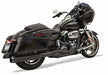 BASSANI XHAUST Road Rage 2:1 B4 Exhaust System - Black - Megaphone - '17+ FL Bagger - 1F51RB - PartsOutlet.com.au