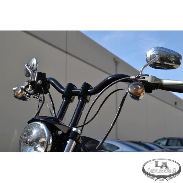 LA CHOPPERS 1 1/4" DIAMETER HEFTY SUPER BAR BLACK UNIVERSAL - LA-7312-09B