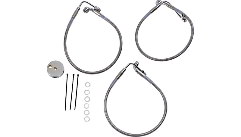 DRAG SPECIALTIES Brake Line - Front - 19-1/8" / 20" - Harley-Davidson '99-'05 - 640117