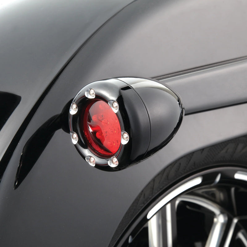 ARLEN NESS FIRE RING LED KITS FOR FACTORY TURN SIGNALS, BLACK - RED LENS / RED RING - 12-755 - PartsOutlet.com.au